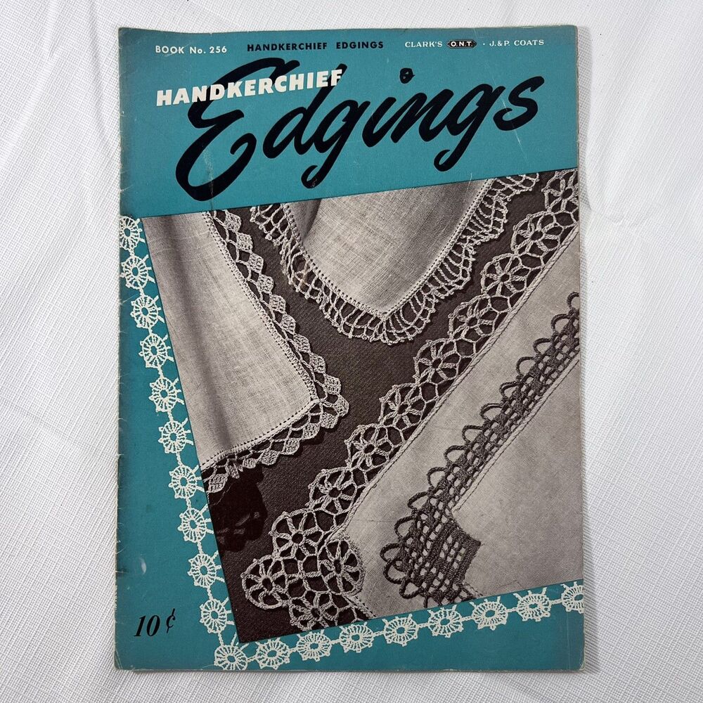 1949 - Clarks Coats - Crochet Pattern Book 256 - Edgings - Vintage